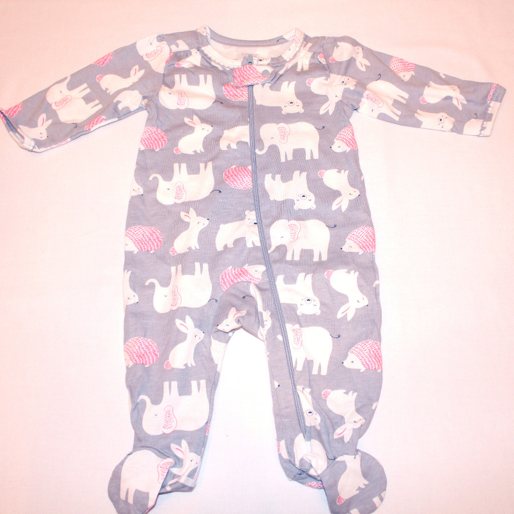 Unisex gray pajama by carters just one you/size 3m